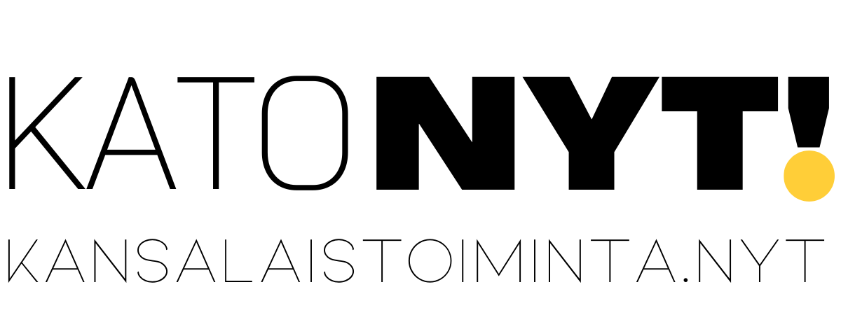 Tapahtuman logo KATO.NYT! Kansalaistoiminta.NYT